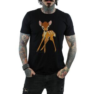 Bambi Mens Classic Cotton T-Shirt / Black